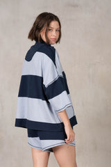 Sadie Stripe Set - Midnight/Steel