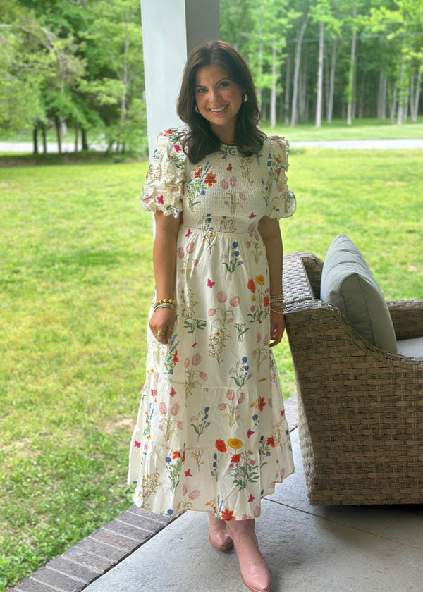 Penny Puff Sleeve Floral Maxi