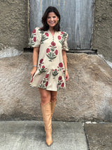 Holly Mini Dress - Ecru