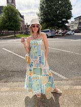 Joan Printed Sleeveless Maxi Dress - Multi