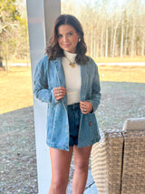 Desi Denim Oversized Blazer