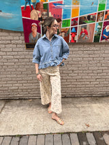 Roxy Denim Ruffle Top