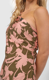 My Dearest Drapey Midi Dress - Pink Olive