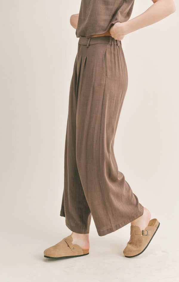 Roadtrip Linen Pants - Dark Chocolate