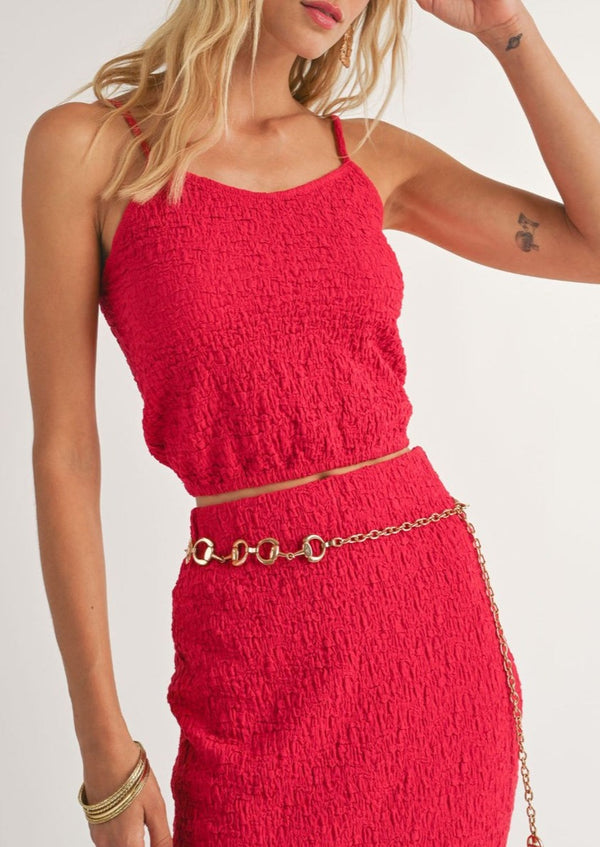 On The Pier Knit Tank Top - Red