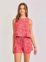 Firecracker Sleeveless Top - Red Multi