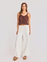 Marlow Buttoned Sweater Vest - Brown