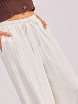 Sugarloaf Stripe Pants - White/Brown