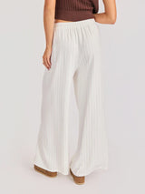 Sugarloaf Stripe Pants - White/Brown