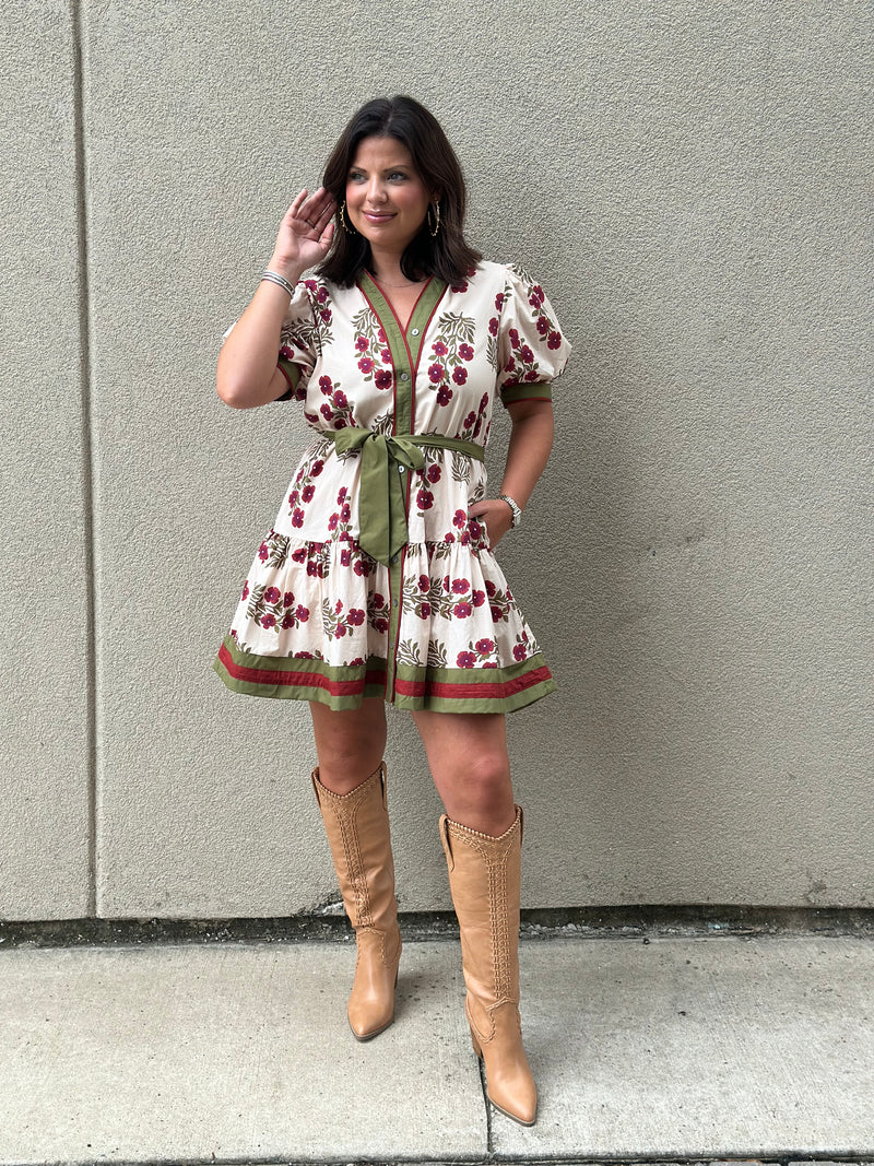 Ivy Sage Mini Dress - Ecru
