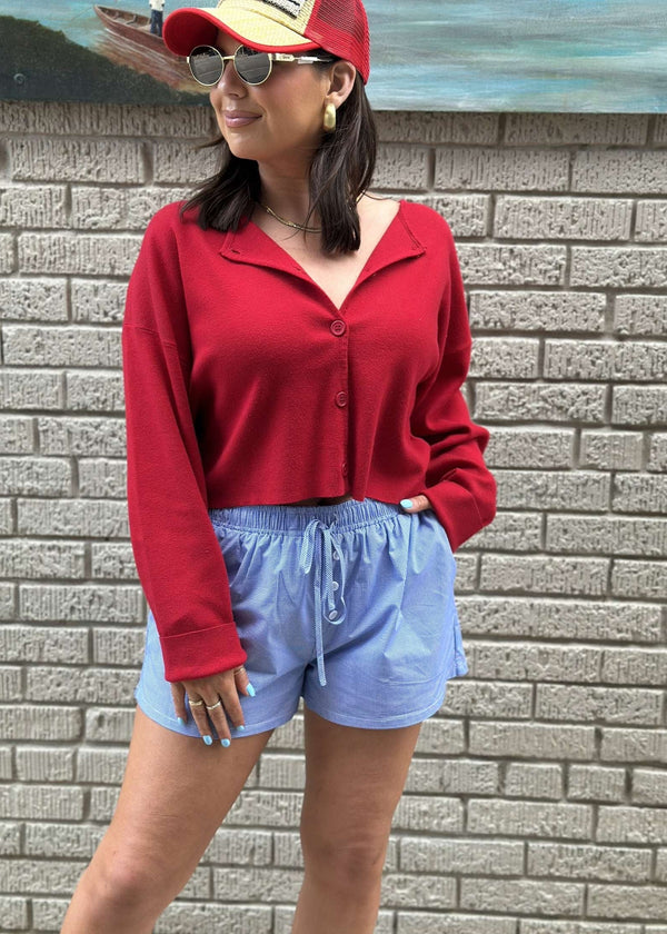 Beachside Shorts - Blue Check