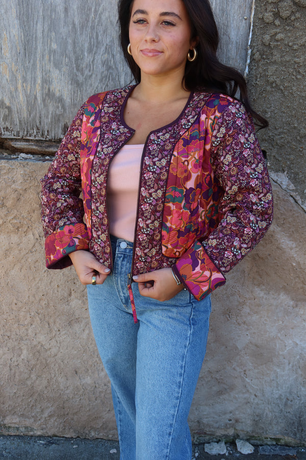 Love the Label | Pippa Quilted Jacket - Pippa's Symphony Red