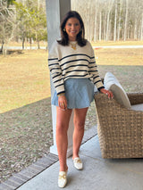 Z Supply Boyfriend Stripe Sweater - Sea Salt