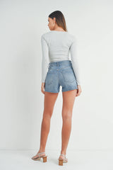 Just Black Denim | Original Utility Short - Light Denim