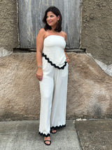 Sugarloaf Wavy Trim Pants - Oatmeal
