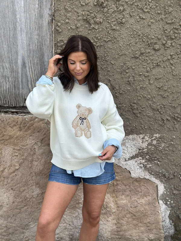 Teddy Sweater - White