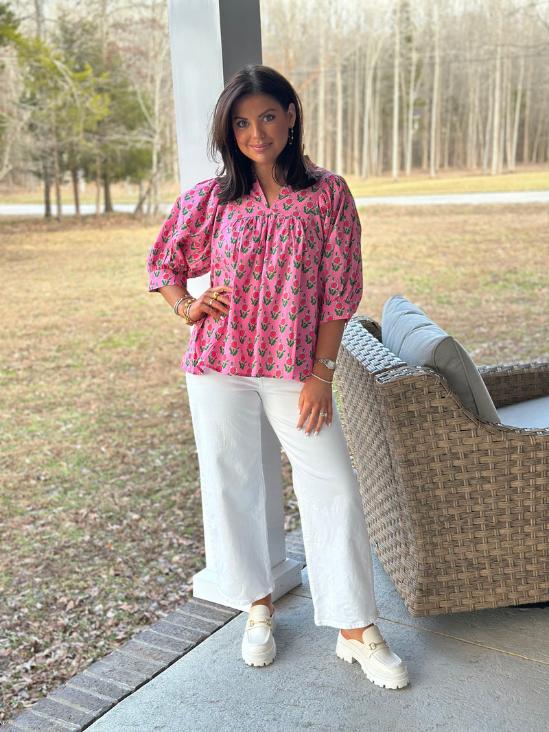Daphne Blouse - Pink