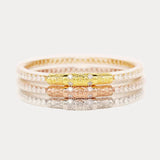Budha Girl Three Queens All Weather Bangles - Clear Crystal