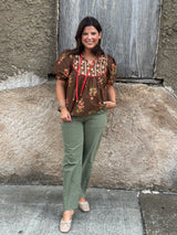 Gigi Azalea Blouse - Brown