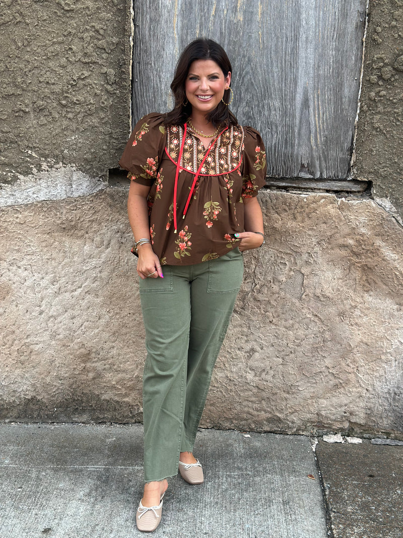 Gigi Azalea Blouse - Brown