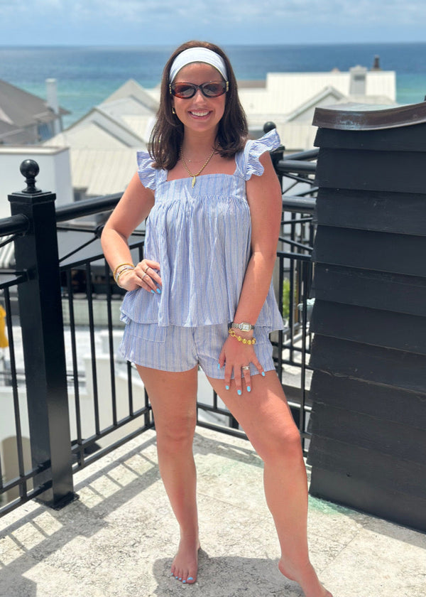 Aegean Nautical Set - Blue Stripe