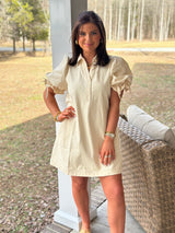 Shafti Collar Dress - Ecru