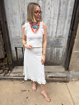 Aimee Skirt Set - White