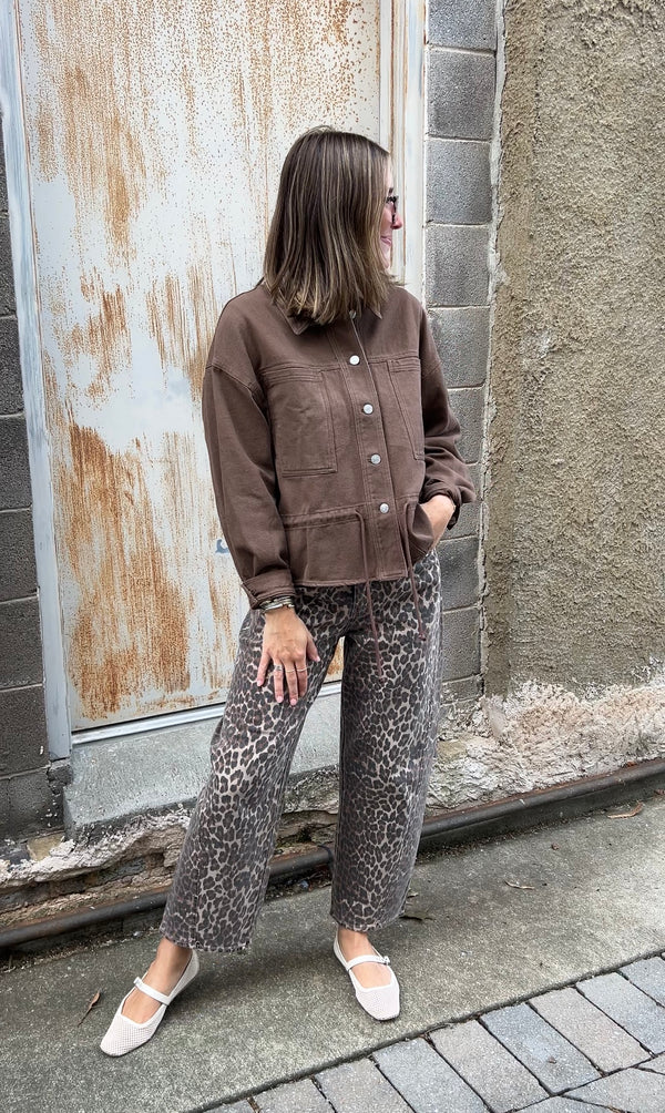 Sadie Bomber Jacket - Brown
