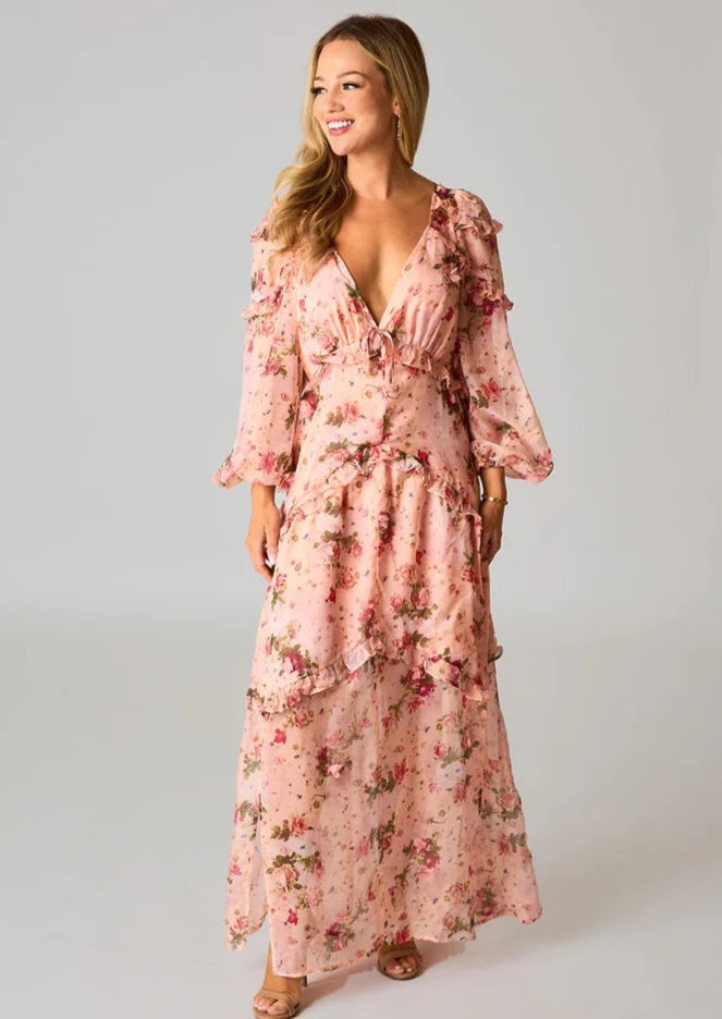 Pia Long Sleeve Maxi Dress - Spellbound