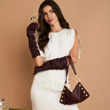 HAMMITT | Kyle Small Soft Leather Bag - Cherrywood Pebble/Brushed Gold