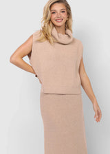 Crosby Turtleneck Vest - Cream