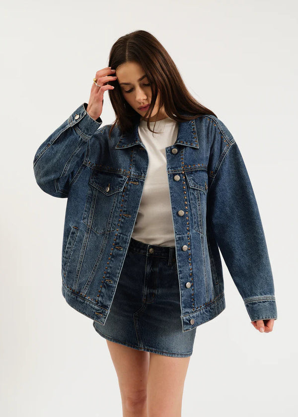 DAZE | Beau Boyfriend Jacket - Vintage Blue