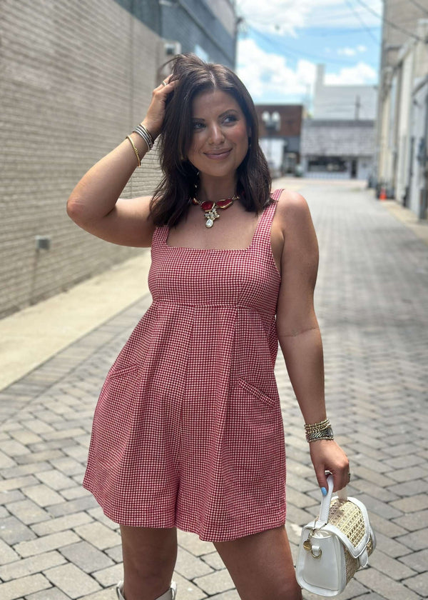 American Pie Romper - Cherry