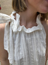 Julia Tie Neck Maxi Dress - Spring White