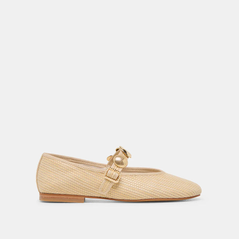 Dolce Vita | Relan Ballet Flat - Natural Raffia