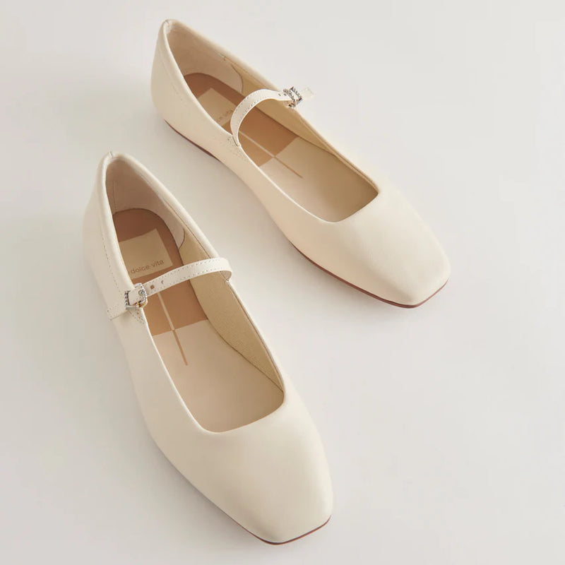Dolce Vita | Reyes Ballet Flats - Ivory Leather