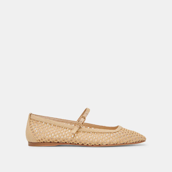Dolce Vita | Reyes Ballet Flats - Lt Natural Woven Raffia