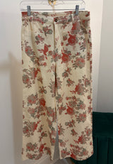 Hazel Mid-Rise Pants-Cream