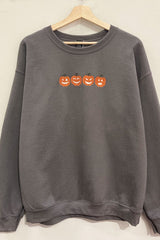 Pumpkin Embroidered Sweatshirt