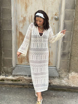 Elan | Crochet Kaftan - Natural