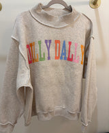 Colorful Dilly Dally Mock Neck- Reversible