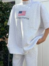 American Lover Mock Neck- All Grey