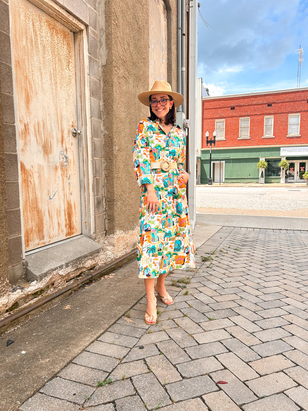 Regan Button Down Dress - Ciao Bella