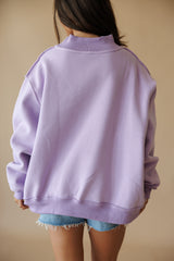 Embroidered Mockneck - Jesus Purple