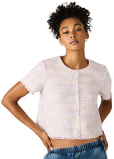 Steve Madden | Addie Tweed Top - Blush Plaid