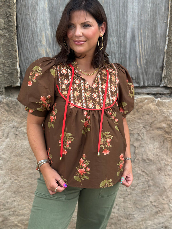 Gigi Azalea Blouse - Brown