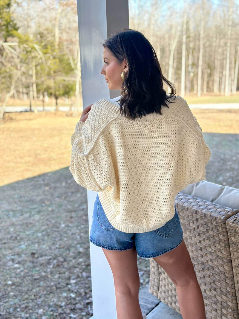 The Hamptons Shrug Cardigan Beige