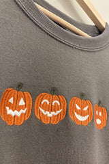 Pumpkin Embroidered Sweatshirt