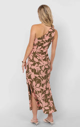 My Dearest Drapey Midi Dress - Pink Olive