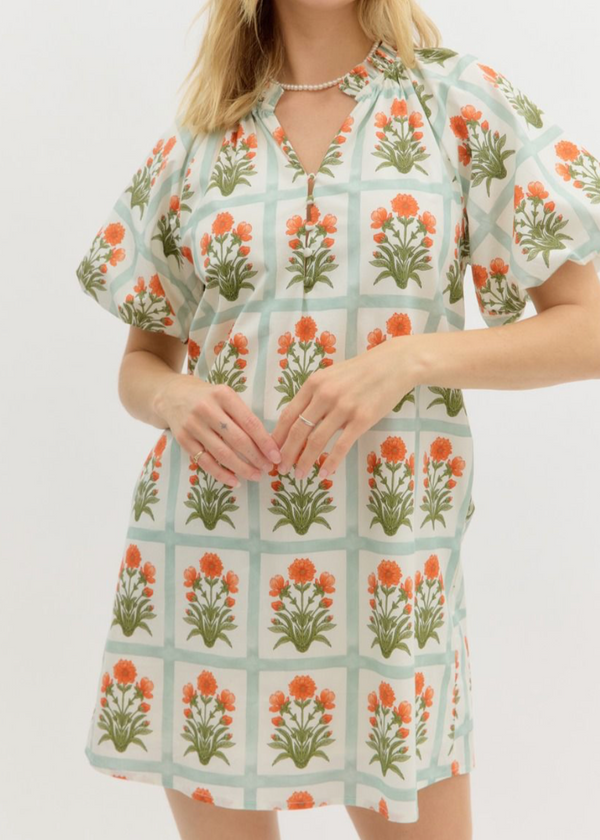 Tucker Mini Dress - Orange